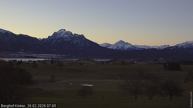 Archiv Foto Webcam Forggensee - Blick vom Berghof Kinker