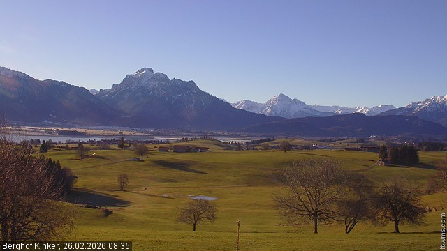Archiv Foto Webcam Forggensee - Blick vom Berghof Kinker