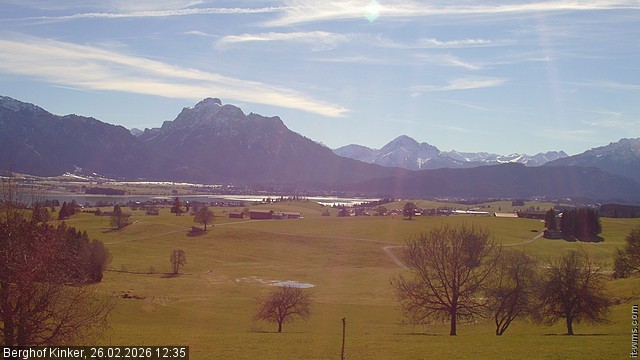 Archiv Foto Webcam Forggensee - Blick vom Berghof Kinker