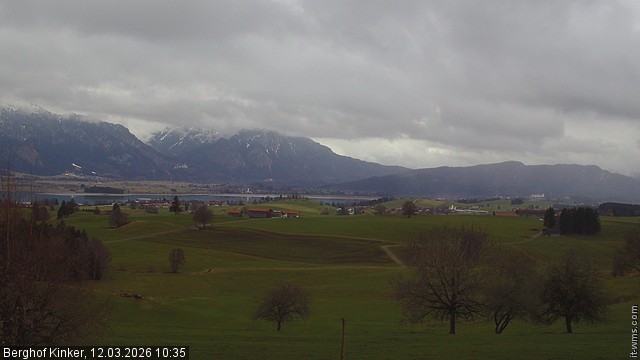 Archiv Foto Webcam Forggensee - Blick vom Berghof Kinker
