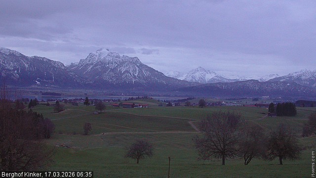 Archiv Foto Webcam Forggensee - Blick vom Berghof Kinker