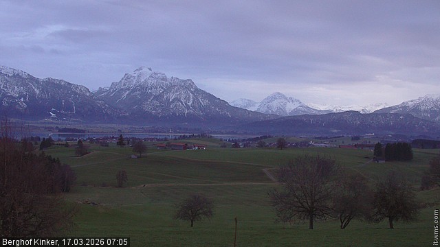 Archiv Foto Webcam Forggensee - Blick vom Berghof Kinker