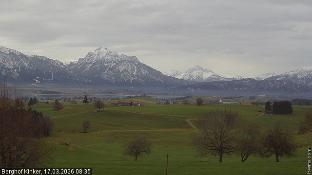 Archiv Foto Webcam Forggensee - Blick vom Berghof Kinker