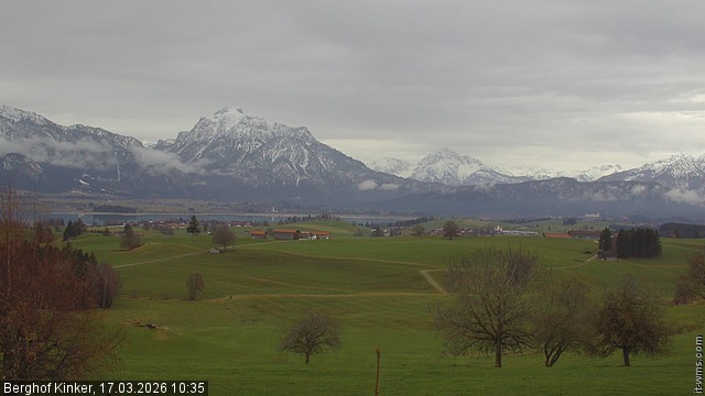 Archiv Foto Webcam Forggensee - Blick vom Berghof Kinker