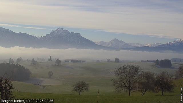 Archiv Foto Webcam Forggensee - Blick vom Berghof Kinker