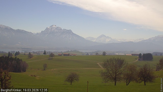 Archiv Foto Webcam Forggensee - Blick vom Berghof Kinker