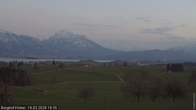 Archiv Foto Webcam Forggensee - Blick vom Berghof Kinker