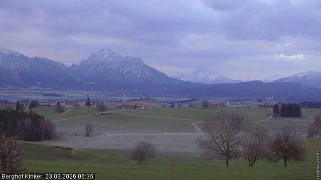 Archiv Foto Webcam Forggensee - Blick vom Berghof Kinker