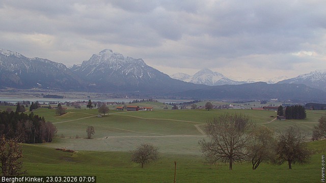 Archiv Foto Webcam Forggensee - Blick vom Berghof Kinker