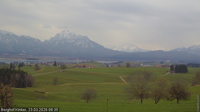 Archiv Foto Webcam Forggensee - Blick vom Berghof Kinker