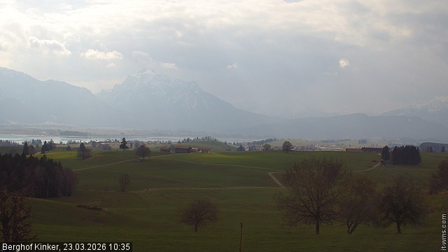 Archiv Foto Webcam Forggensee - Blick vom Berghof Kinker