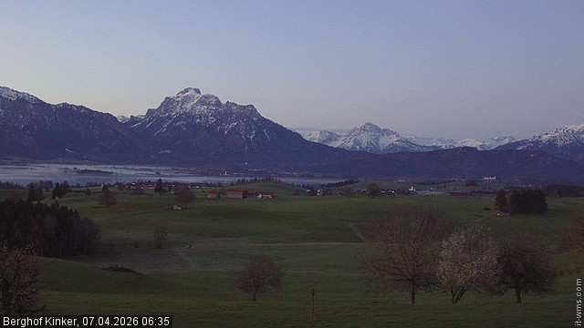 Archiv Foto Webcam Forggensee - Blick vom Berghof Kinker