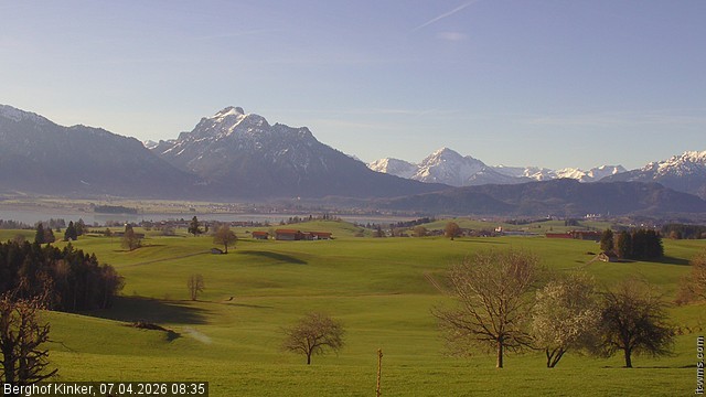 Archiv Foto Webcam Forggensee - Blick vom Berghof Kinker