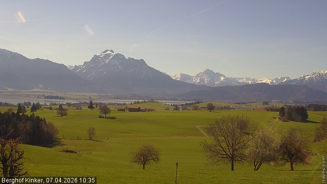 Archiv Foto Webcam Forggensee - Blick vom Berghof Kinker