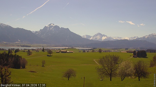 Archiv Foto Webcam Forggensee - Blick vom Berghof Kinker