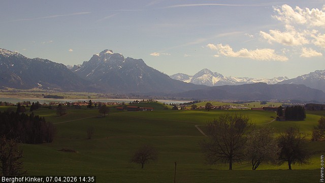 Archiv Foto Webcam Forggensee - Blick vom Berghof Kinker