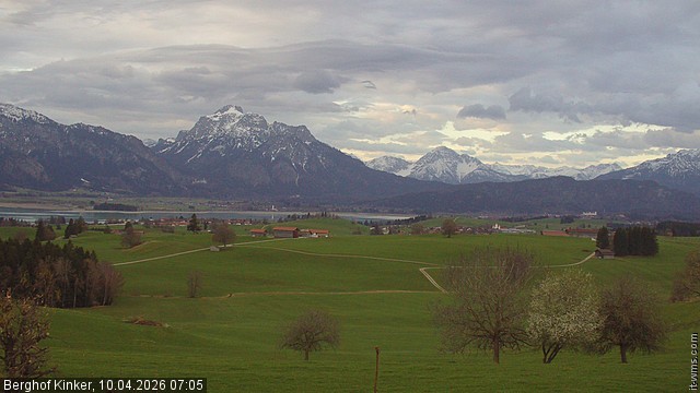 Archiv Foto Webcam Forggensee - Blick vom Berghof Kinker