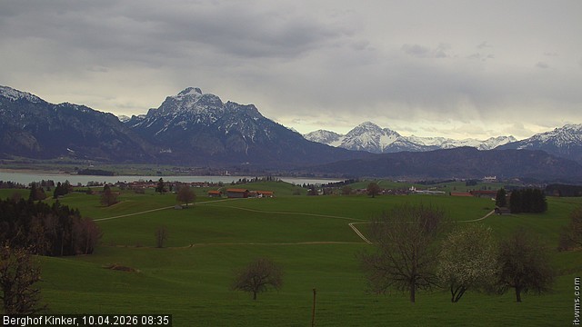 Archiv Foto Webcam Forggensee - Blick vom Berghof Kinker