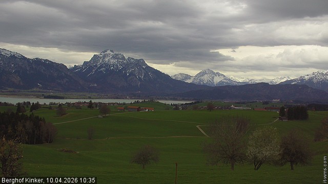 Archiv Foto Webcam Forggensee - Blick vom Berghof Kinker