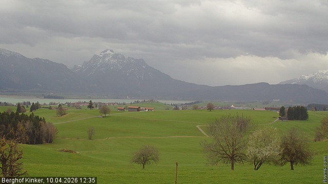 Archiv Foto Webcam Forggensee - Blick vom Berghof Kinker