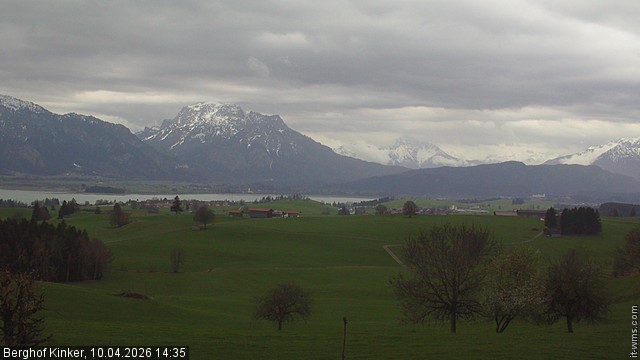 Archiv Foto Webcam Forggensee - Blick vom Berghof Kinker