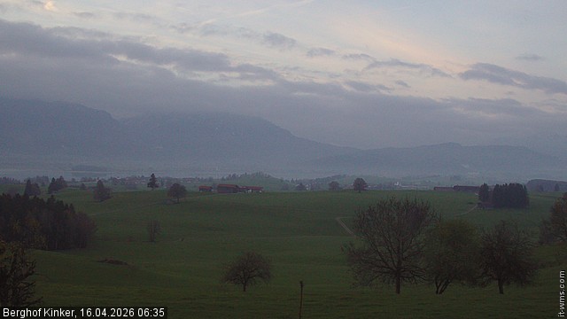 Archiv Foto Webcam Forggensee - Blick vom Berghof Kinker