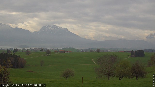 Archiv Foto Webcam Forggensee - Blick vom Berghof Kinker