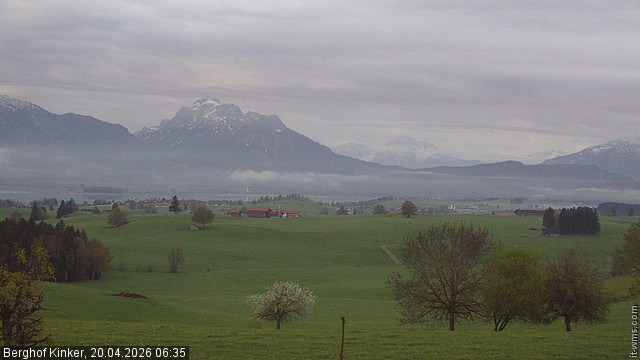 Archiv Foto Webcam Forggensee - Blick vom Berghof Kinker