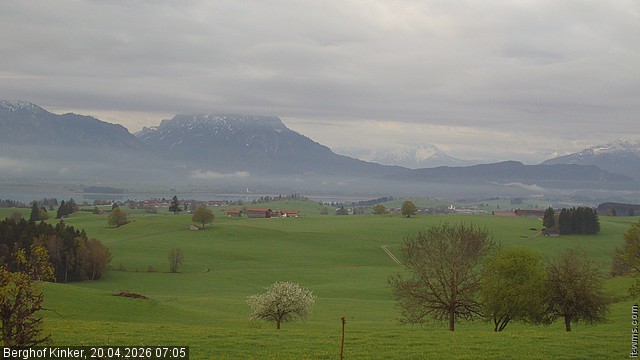 Archiv Foto Webcam Forggensee - Blick vom Berghof Kinker