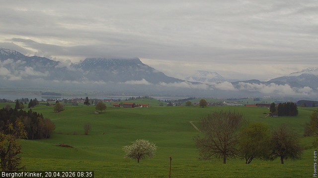 Archiv Foto Webcam Forggensee - Blick vom Berghof Kinker