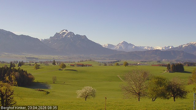 Archiv Foto Webcam Forggensee - Blick vom Berghof Kinker