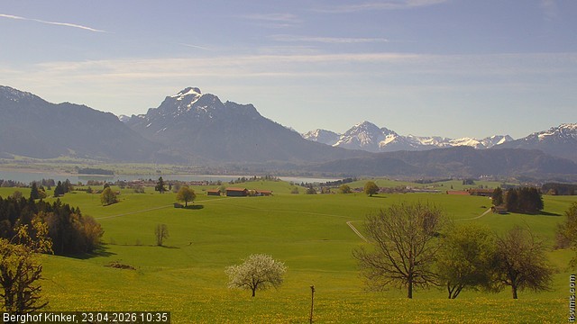 Archiv Foto Webcam Forggensee - Blick vom Berghof Kinker