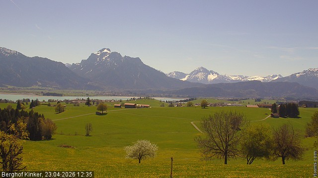 Archiv Foto Webcam Forggensee - Blick vom Berghof Kinker