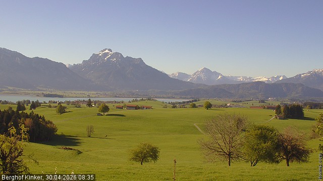 Archiv Foto Webcam Forggensee - Blick vom Berghof Kinker