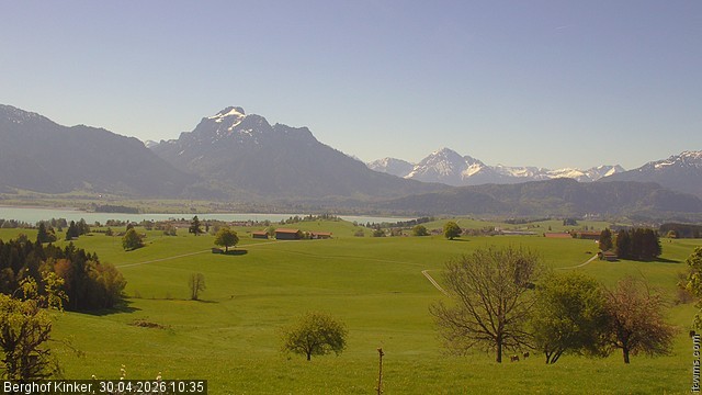 Archiv Foto Webcam Forggensee - Blick vom Berghof Kinker