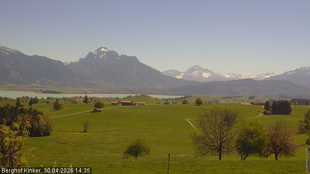 Archiv Foto Webcam Forggensee - Blick vom Berghof Kinker