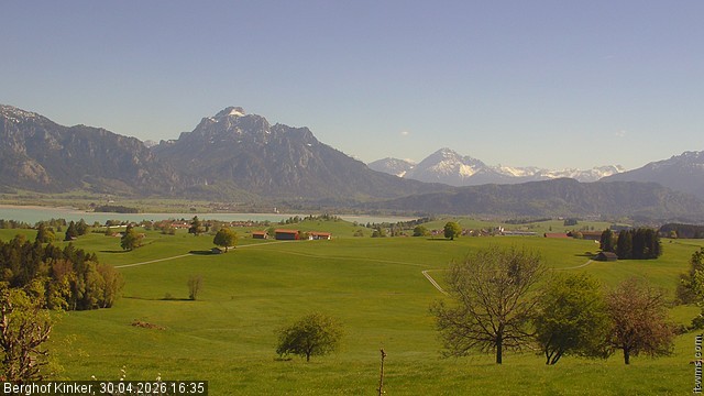 Archiv Foto Webcam Forggensee - Blick vom Berghof Kinker