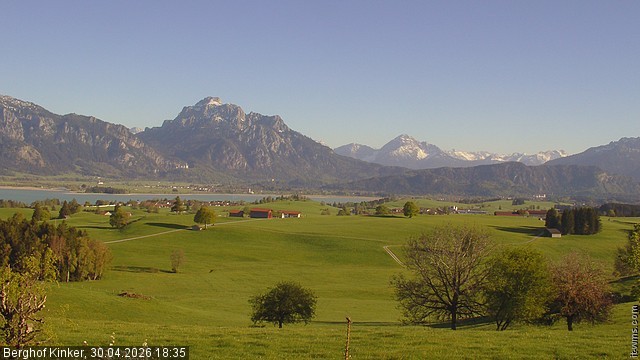 Archiv Foto Webcam Forggensee - Blick vom Berghof Kinker