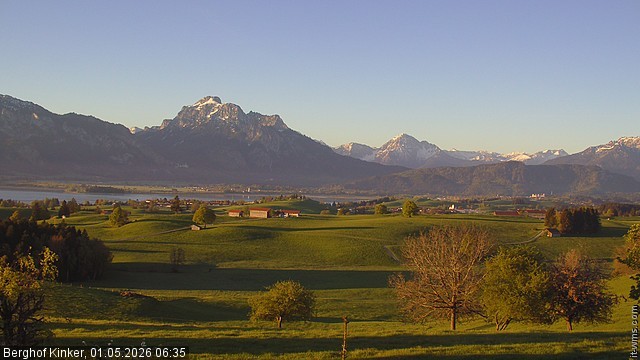 Archiv Foto Webcam Forggensee - Blick vom Berghof Kinker