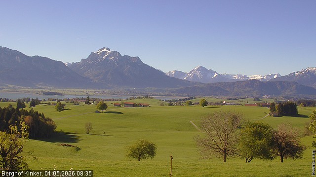 Archiv Foto Webcam Forggensee - Blick vom Berghof Kinker