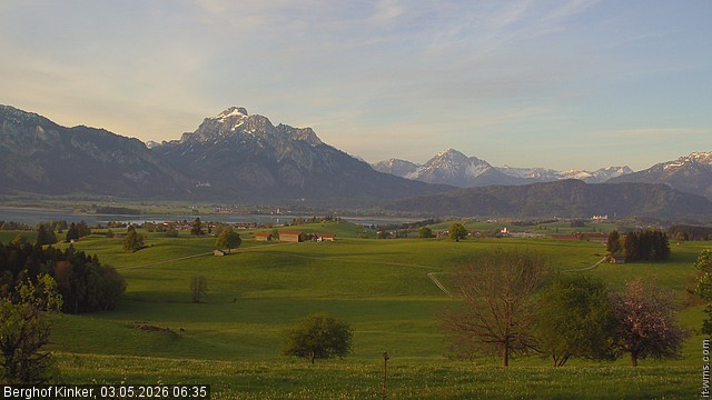 Archiv Foto Webcam Forggensee - Blick vom Berghof Kinker