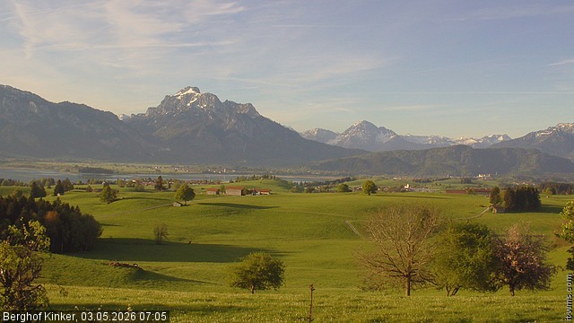 Archiv Foto Webcam Forggensee - Blick vom Berghof Kinker