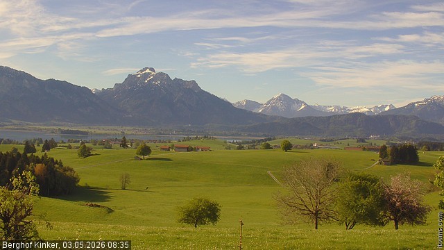 Archiv Foto Webcam Forggensee - Blick vom Berghof Kinker