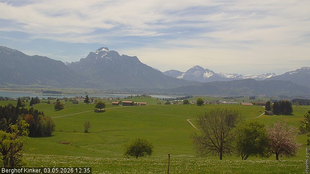 Archiv Foto Webcam Forggensee - Blick vom Berghof Kinker