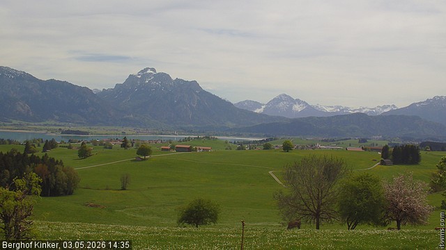 Archiv Foto Webcam Forggensee - Blick vom Berghof Kinker