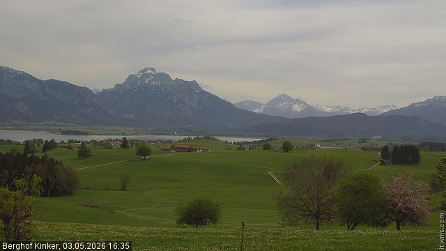 Archiv Foto Webcam Forggensee - Blick vom Berghof Kinker