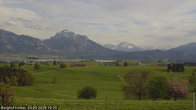 Archiv Foto Webcam Forggensee - Blick vom Berghof Kinker