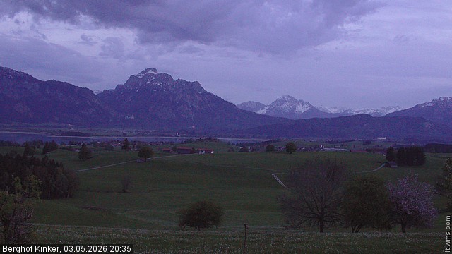 Archiv Foto Webcam Forggensee - Blick vom Berghof Kinker