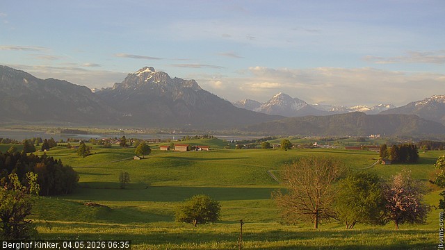 Archiv Foto Webcam Forggensee - Blick vom Berghof Kinker
