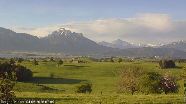 Archiv Foto Webcam Forggensee - Blick vom Berghof Kinker